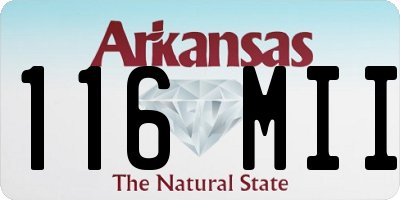 AR license plate 116MII