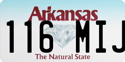 AR license plate 116MIJ