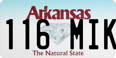 AR license plate 116MIK