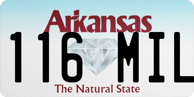 AR license plate 116MIL
