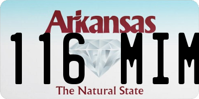 AR license plate 116MIM