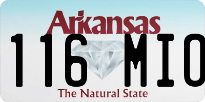 AR license plate 116MIO