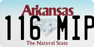 AR license plate 116MIP