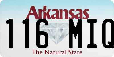 AR license plate 116MIQ