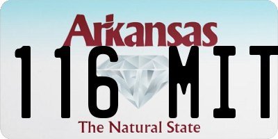 AR license plate 116MIT
