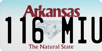 AR license plate 116MIU