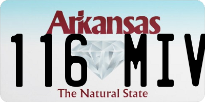 AR license plate 116MIV