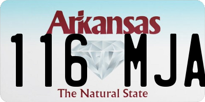 AR license plate 116MJA