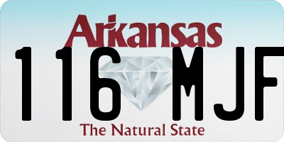 AR license plate 116MJF