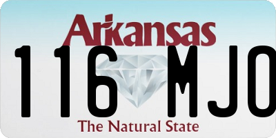 AR license plate 116MJO