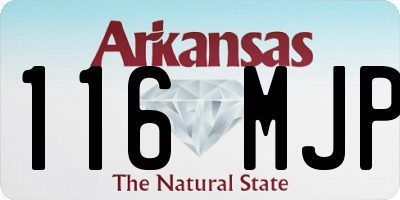 AR license plate 116MJP