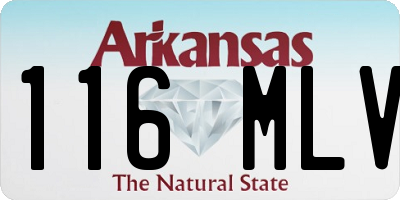AR license plate 116MLV