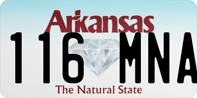 AR license plate 116MNA