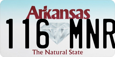 AR license plate 116MNR