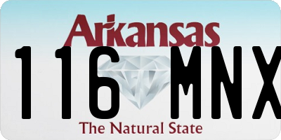 AR license plate 116MNX