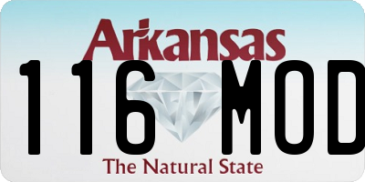 AR license plate 116MOD