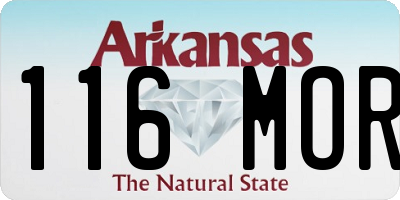 AR license plate 116MOR