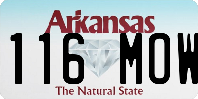 AR license plate 116MOW