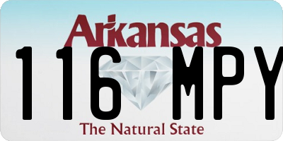 AR license plate 116MPY