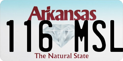 AR license plate 116MSL