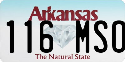 AR license plate 116MSO