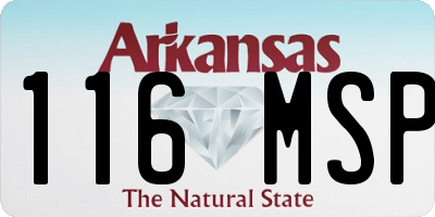 AR license plate 116MSP