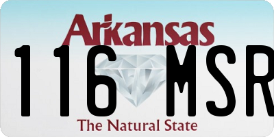 AR license plate 116MSR