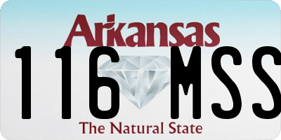 AR license plate 116MSS