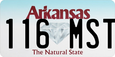 AR license plate 116MST