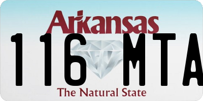 AR license plate 116MTA