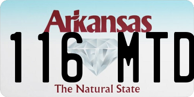 AR license plate 116MTD