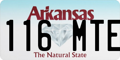 AR license plate 116MTE