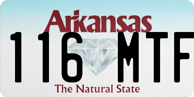 AR license plate 116MTF