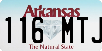 AR license plate 116MTJ