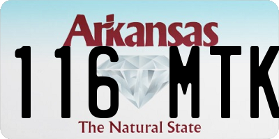 AR license plate 116MTK