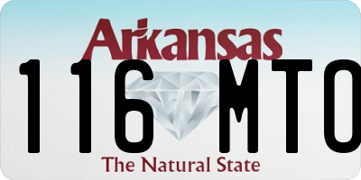 AR license plate 116MTO