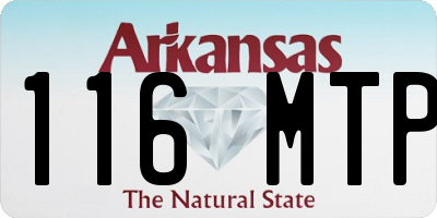 AR license plate 116MTP