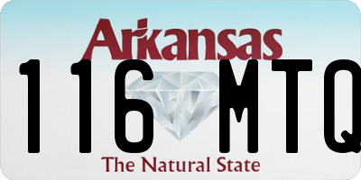 AR license plate 116MTQ
