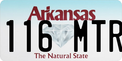 AR license plate 116MTR