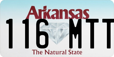 AR license plate 116MTT
