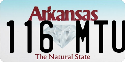 AR license plate 116MTU