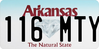 AR license plate 116MTY