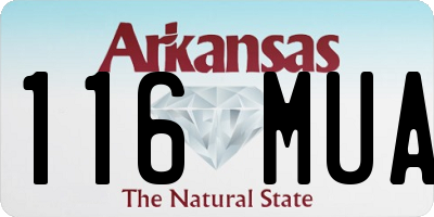 AR license plate 116MUA