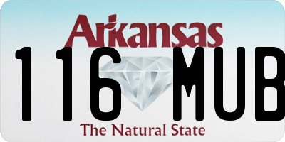 AR license plate 116MUB