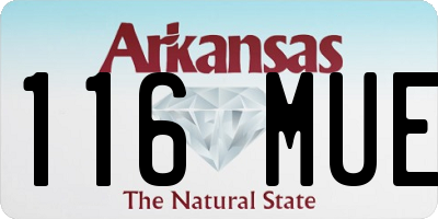 AR license plate 116MUE