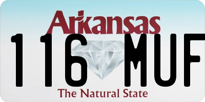 AR license plate 116MUF