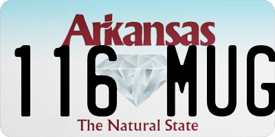 AR license plate 116MUG