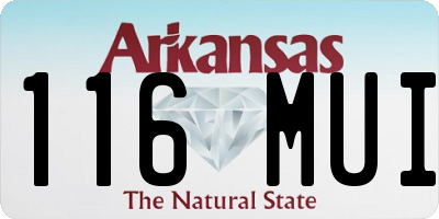 AR license plate 116MUI