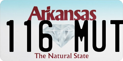 AR license plate 116MUT