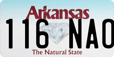 AR license plate 116NAO